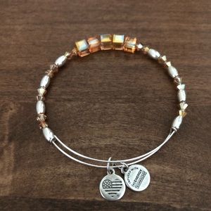 ALEX AND ANI Iridescent Topaz Crystal Bangle Bracelet